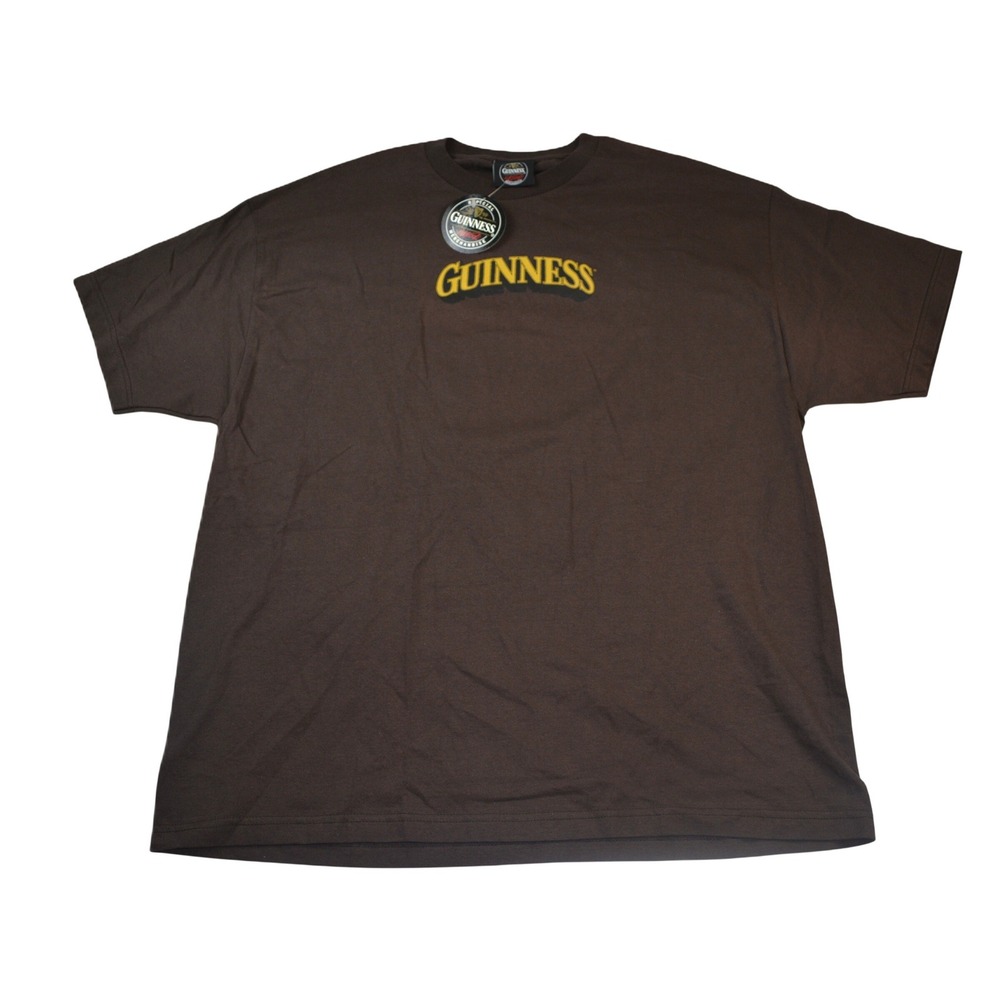 Guinness Official Merchandise Mens XXL Brown Graphic T-Shirt Bottle Cap Logo NEW